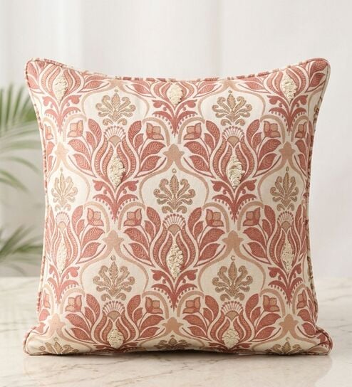 Pack Of 1 Ornate Damask Throw Cushion Covers (18x18)