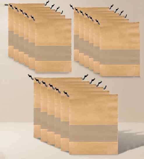 Pack Of 18 Brown Shoe Organizer Bag Covers