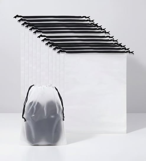 Pack Of 6 White Shoe Organizer Bag Covers