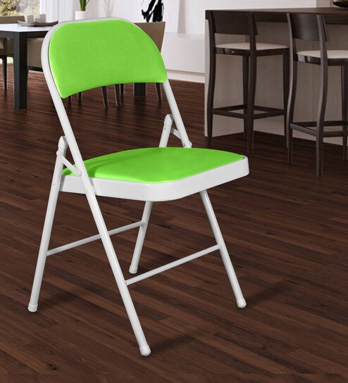 Buy Folding Chair In White And Green Colour By Story Home Online