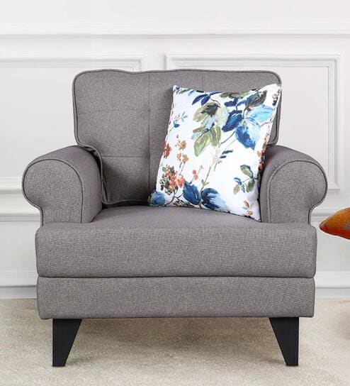 Paddington Fabric 1 Seater Sofa in Light Brown Colour