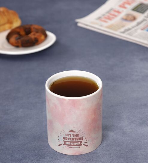 Paint Shade Text Printed Ceramic Coffee Mug 320ml