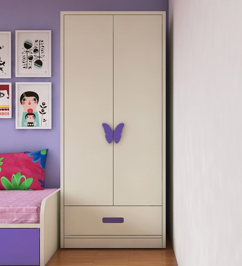 Buy Palencia Kids Two Door Wardrobe In Lavender Purple Finish By