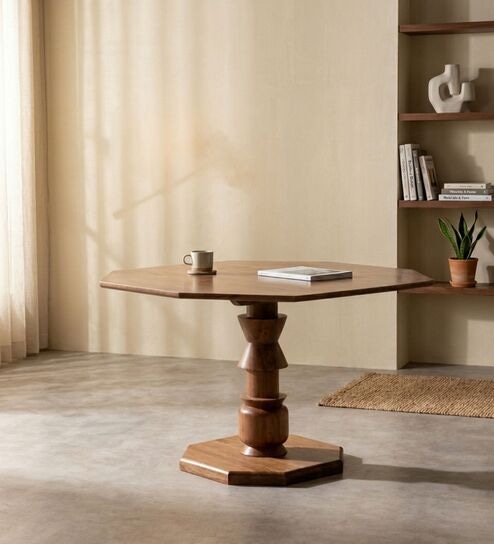 Pali 6 Seater Dining Table In Natural Acacia Wood Finish