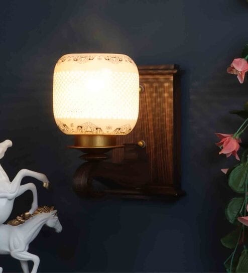 Creative Brown Wood Wall Sconces