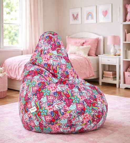 Paris Classic XXXL Bean Bag With Beans In Multi Color