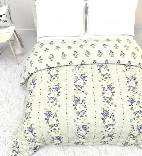 Pastel Blooms Reversible Cold-Weather Comforter Single Bed 150cmx250cm