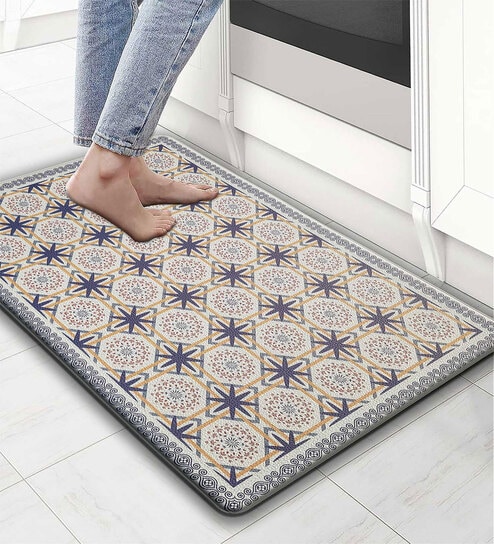 Geometric Microfibre 30x18 Inches Anti Skid Door Mat