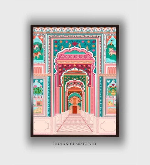 Patrika Gate Print Canvas Framed Wall Painting