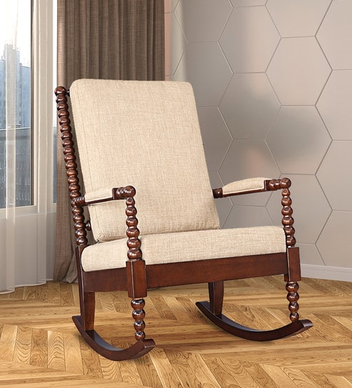 Buy Pauline Rocking Chair In Walnut Color By Hometown Online