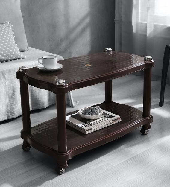 Buy Coffee Table In Weather Brown Colour By Prima Online Industrial Rectangular Coffee Tables Tables Furniture Pepperfry Product