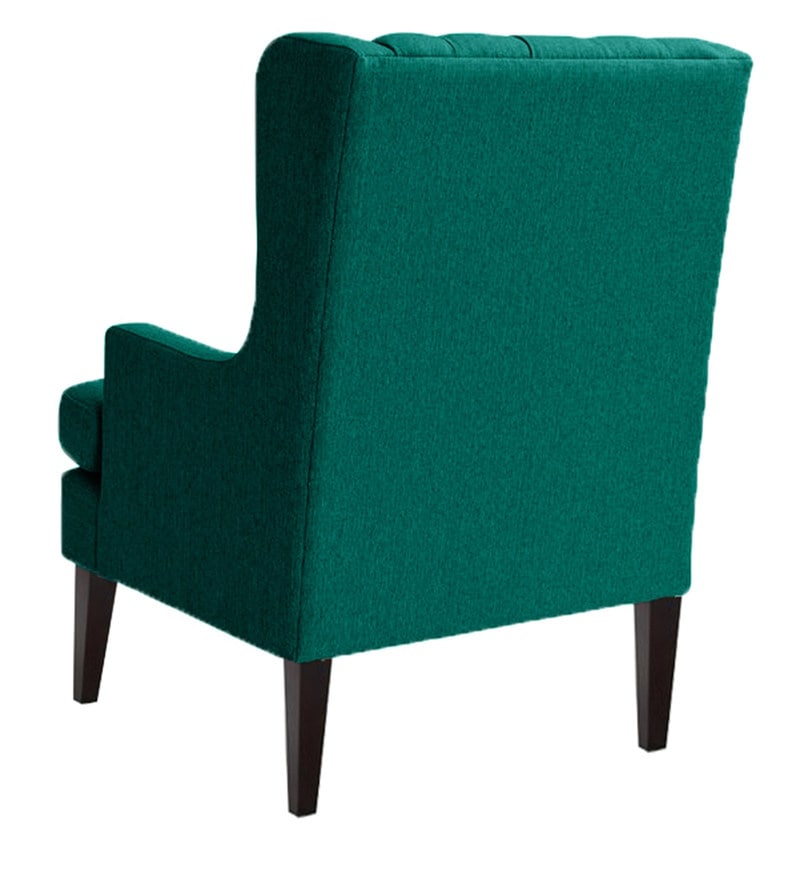 Buy Panas Fabric Wing Chair in Sea Green Colour by Febonic Online