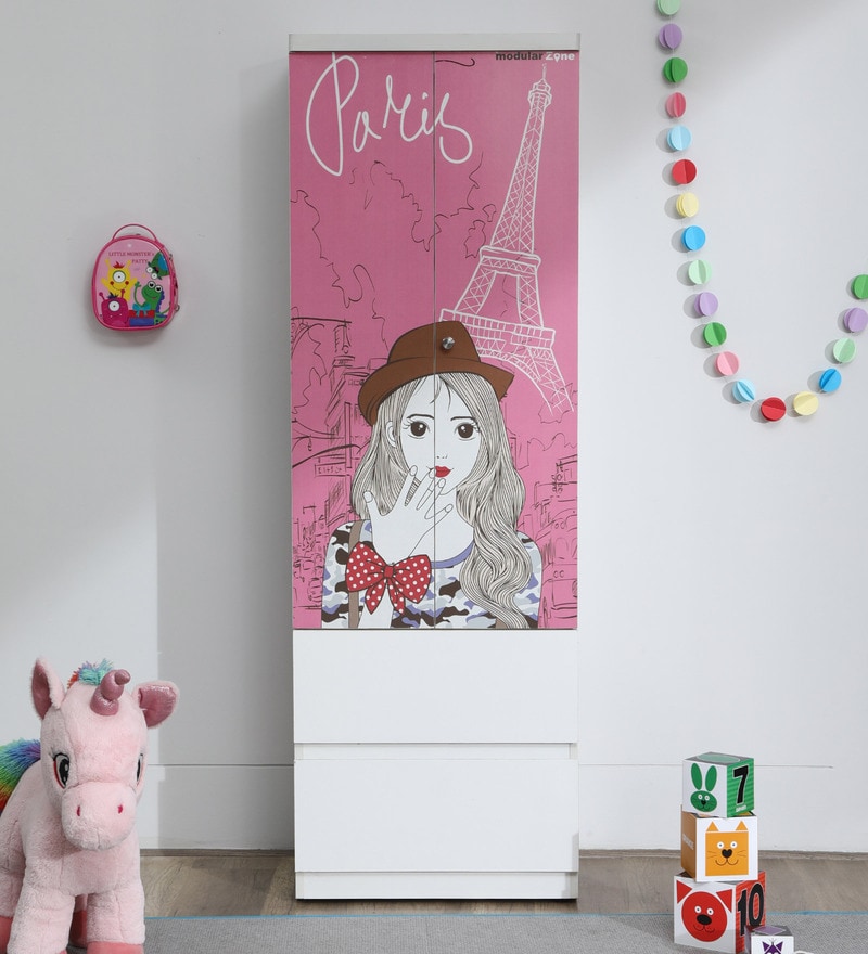 Buy Paris Girls Kids Wardrobe with Drawers By Modular Zone Online