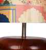 Pabel Shape Wooden Base Table Lamp With Mharani Shade Fabric Shade 21.5"