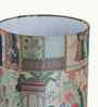 Pabel Shape Wooden Base Table Lamp With Mharani Shade Fabric Shade 21.5"