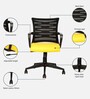 Pablo Breathable Mesh Ergonomic Chairs in Black & Yellow Colour