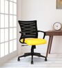 Pablo Breathable Mesh Ergonomic Chairs in Black & Yellow Colour
