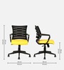 Pablo Breathable Mesh Ergonomic Chairs in Black & Yellow Colour