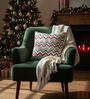 Pack Of 1 Embroidered Chevron Throw Cushion Covers (18x18)