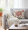 Pack Of 1 Rich Embroidered Floral Throw Cushion Covers (18x18)