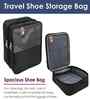 Pack Of 1 Black Nylon Travel Shoe Bags Cover