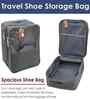 Pack Of 1 Grey Nylon Travel Shoe Bags Cover