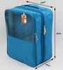 Pack Of 1 Sky Blue Nylon Travel Shoe Bags Cover