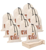Pack Of 10 White Cotton Shoe Organizer Bag Covers