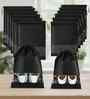 Pack Of 12 Black Shoe Organizer Bag Covers