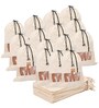 Pack Of 15 White Cotton Shoe Organizer Bag Covers