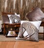 Pack of 2 Animalistic Cotton Embroidered Cushion Cover 16x16 inches