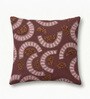 Pack of 2 Aubergine Abstract  Cotton Hand Crafted Cushion Covers
