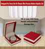 Pack Of 2 Bangle and Ring Earring Round Mini Jewellery Storage Organizer Box (Maroon)