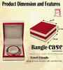 Pack Of 2 Bangle and Ring Earring Round Mini Jewellery Storage Organizer Box (Maroon)