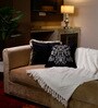 Pack of 2 Black Abstract Velvet Hand Crafted Cushion Covers