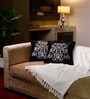 Pack of 2 Black Abstract Velvet Hand Crafted Cushion Covers