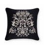 Pack of 2 Black Abstract Velvet Hand Crafted Cushion Covers