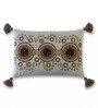 Pack of 2 Brown Abstract  Cotton Hand Crafted Cushion Covers