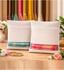 Pack of 2 Cotton 16 X 14 Inches Saree Bags/Covers With Zip Closure