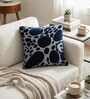 Pack of 2 Deep Blue Abstract  Cotton Hand Crafted Cushion Covers