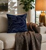 Pack of 2 Deep Blue Abstract  Cotton Hand Crafted Cushion Covers