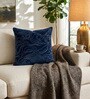 Pack of 2 Deep Blue Abstract  Cotton Hand Crafted Cushion Covers