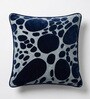 Pack of 2 Deep Blue Abstract  Cotton Hand Crafted Cushion Covers