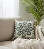 Pack of 2 Green Abstract Cotton Hand Crafted Cushion Covers