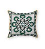 Pack of 2 Green Abstract Cotton Hand Crafted Cushion Covers