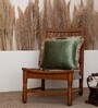 Pack of 2 Green Velvet Fringed Velvet Cushion Cover 16x16 inches