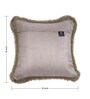 Pack of 2 Green Velvet Fringed Velvet Cushion Cover 16x16 inches