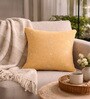 Pack of 2 Lemon Yello Floral  Cotton Hand Crafted Cushion Covers