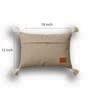 Pack of 2 Linen Beige Abstract  Cotton Hand Crafted Cushion Covers