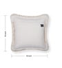 Steel Blue Cotton Floral Hand Crafted Cushion Cover (Pack of 2)